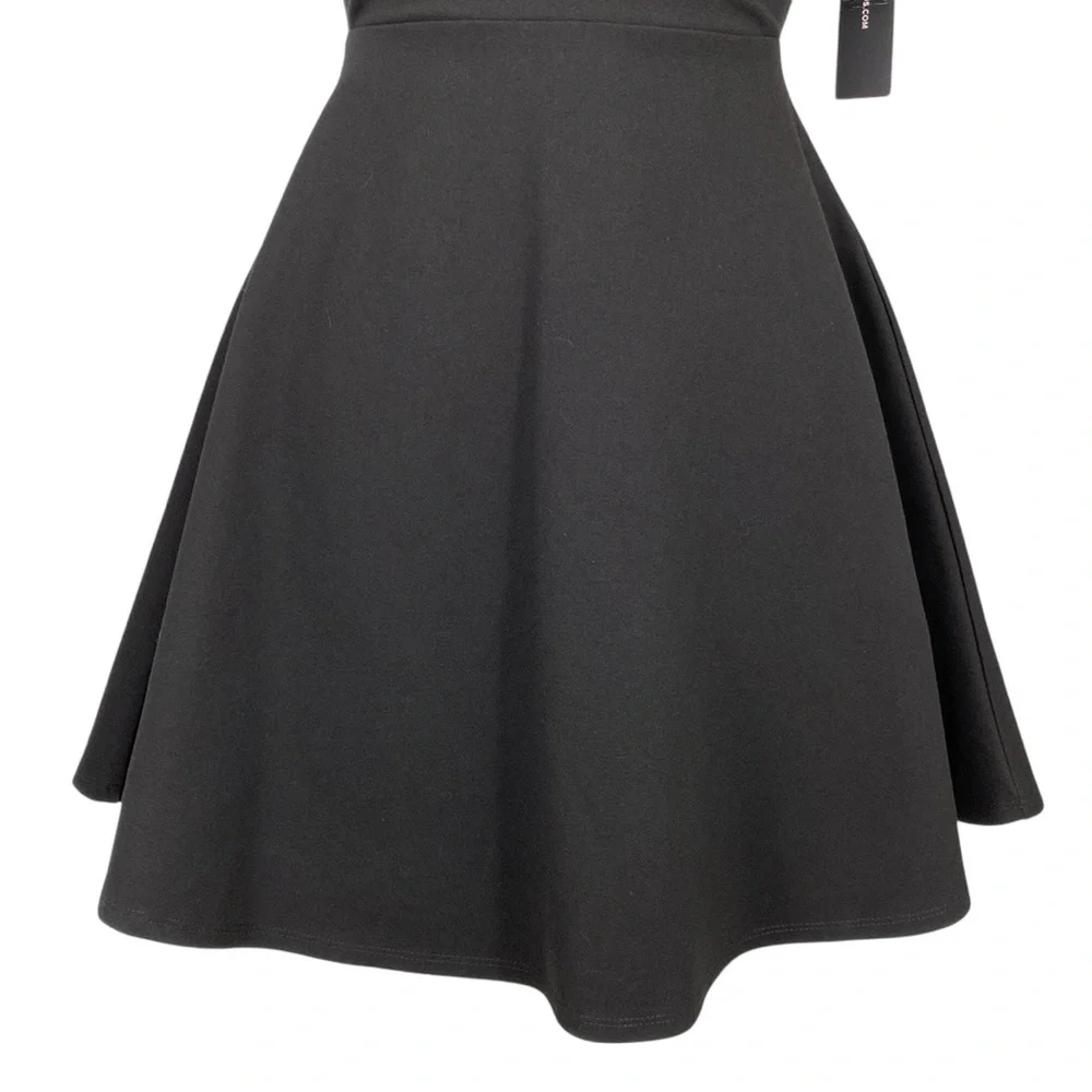 Lulus Need You Close Black Open Back Lace Detail Fit and Flare Mini Party Dress - Picture 10 of 16